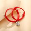 2PCS Couple's Handshake Magnetic Clasp Bracelet