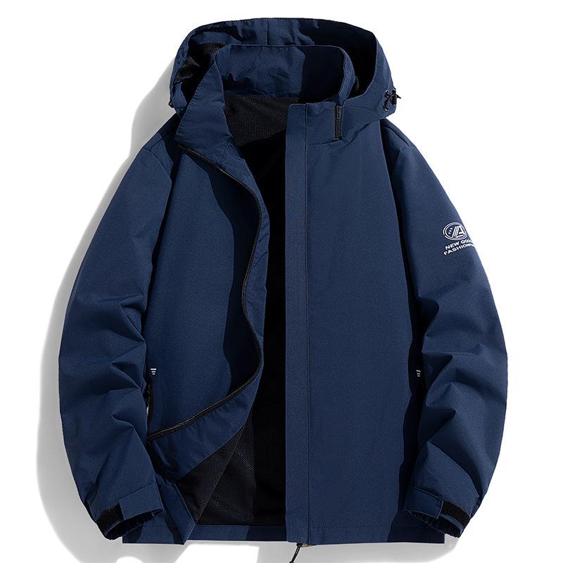 Новая мужская спортивная и повседневная куртка Куртка для осени и зимы, для альпинизма на открытом воздухе, ветрозащитная, модная однотонная и универсальная