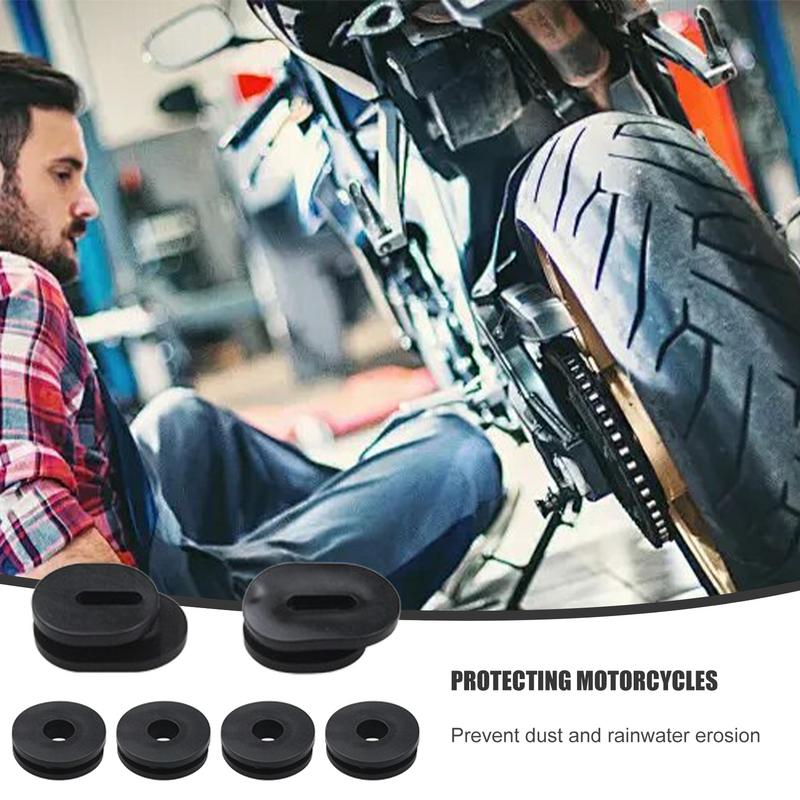 Твердая резиновая втулка для обтекателя мотоцикла, 6 шт., комплект втулок для бака мотоцикла, прокладка боковой крышки обтекателя, овальная круглая шайба