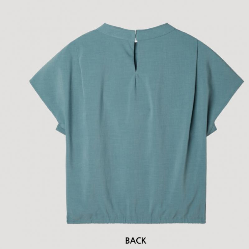 [She S miSS] Mock Neck Cap Sleeve blouSe Swwblp22160 Gm