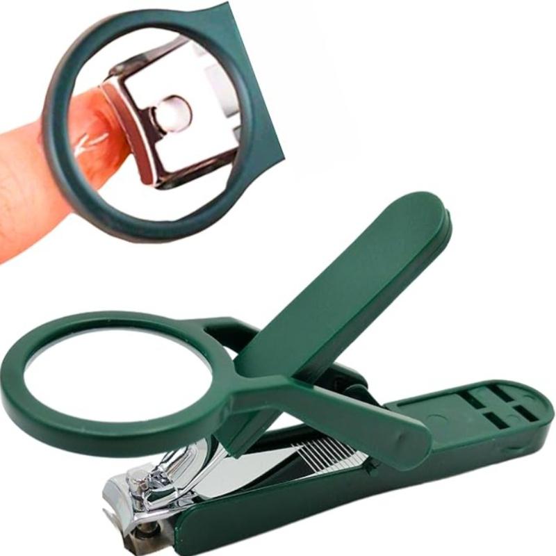 Magnifying Nail Clippers for Seniors with Cleaning Rod, 1pc, Suitable for Both Toenails And Fingernails