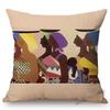Abstract African Women And Men Black Culture Home Decorative Sofa Throw Pillow Case Coton Linen Chair Cushion Cover Africa Art