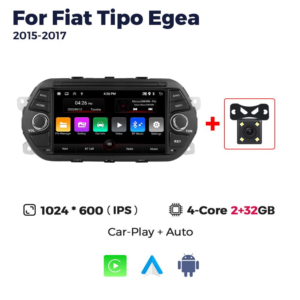 Navifly For FIAT TIPO EGEA 2015-2017 Car Radio Multimedia Video Player Navigation Carplay Stereo GPS Android Auto Systems 2din