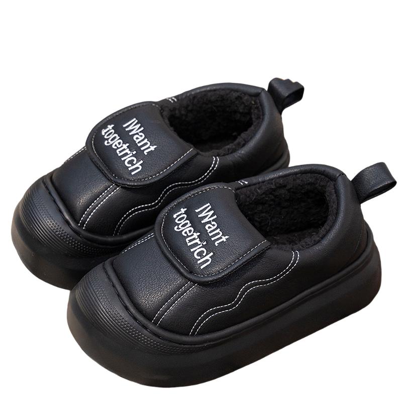 Модные Мягкие Домашние Тапочки из Хлопка с Толстой Подошвой для Женщин Зима 2025 Милые с Круглым Носком Нескользящие Домашние Тапочки Теплые Плюшевые Слипоны Повседневная Обувь