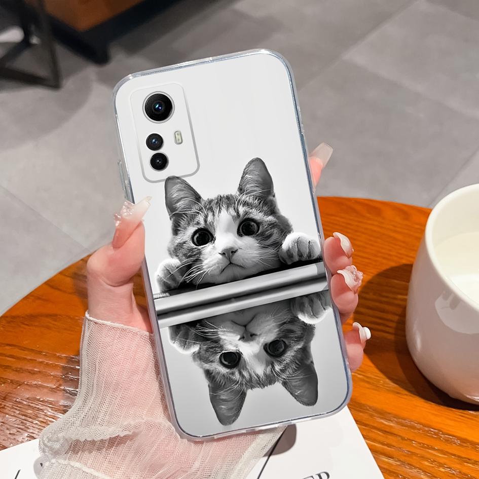 Чехол для телефона Xiaomi Redmi A1 + A2 Plus Note 8 9 10 11 12 K60 K50 Модные этикетки Прозрачные чехлы для телефонов Защитный мягкий силиконовый ТПУ для бампера Redmi