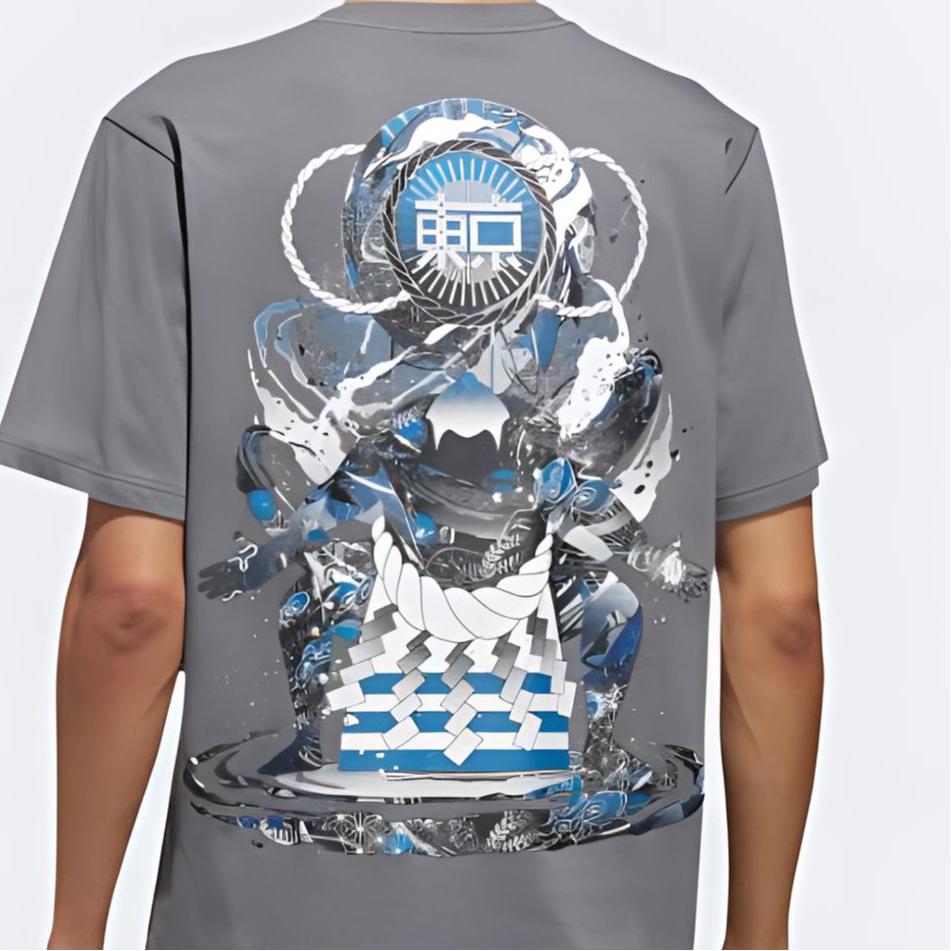 adidas M KC Tokyo T2 Удобная спортивная футболка с коротким рукавом с принтом для мужчин, серая EJ9288