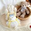 Super cute plush princess skirt autumn and winter thickened with plush polka dot gauze skirt Bichon Maltese small dog clothes