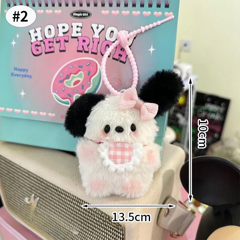 Kawaii Plush Dog Keychain Cartoon Puppy Stuffed Keyring Bag Pendant Couple Keychains Birthday Christmas Gift Bags Fillers