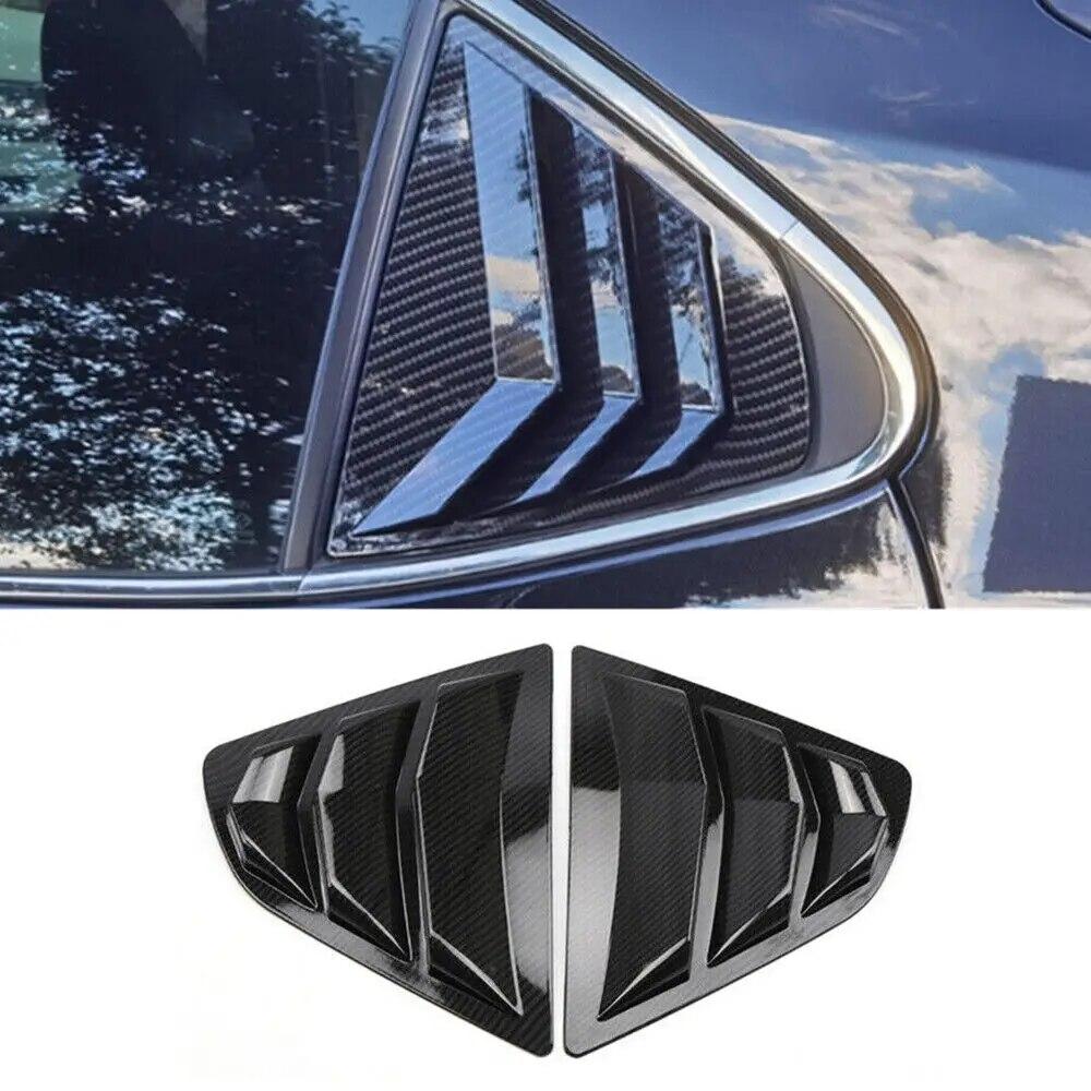 For Toyota Camry Sedan 2018- Car Rear Louver Window Side Shutter Cover Trim Sticker Vent Scoop ABS Carbon Fiber Accessories