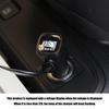 Зарядная станция для автомобиля с двойным USB-портом, 80 Вт, разветвитель питания с индикацией напряжения для грузовиков и внедорожников
