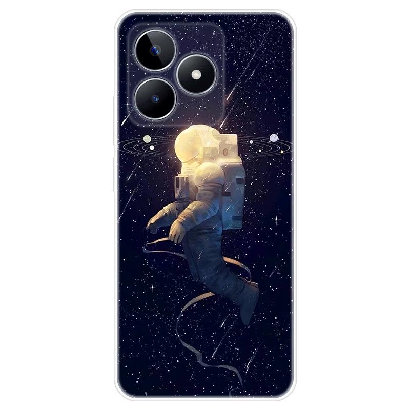 Для Realme C51 Корпус Окрашенная задняя крышка из ТПУ Мягкий силиконовый чехол Realme C51