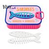 Cute Jewelry Container Sardine Can Storage Box, Portable Anti-tangle Travel Case, Anti Tangle Necklace Holder Lightweight Retro Plastic Organizer for