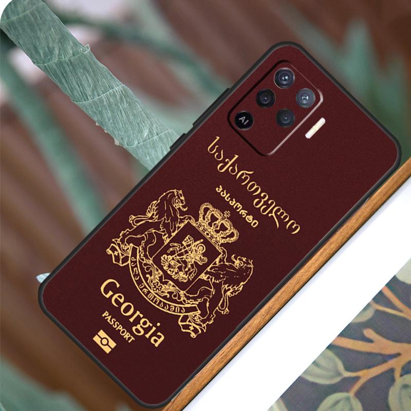 Georgia Flag For OPPO A52 A72 A92 A98 A78 A58 A5 A9 A15 A17 A77 A53S A57S A94 A74 A54 A16 A76 A96 Case