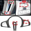 For BMW 1 2 3 4 5 Series G30 G32 G42 G14 G01 G02 G05 G06 G07 G20 G22 G26 G29 G80 Carbon Fiber Steering Wheel Cover Trim Decor