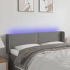 VidaXL LED Headboard Bedroom Furniture Double Bed Accessory Head of Bed Frame Interior Dark Grey 3123095