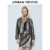 UR Women's Retro Loose Short Zipper Jacket
