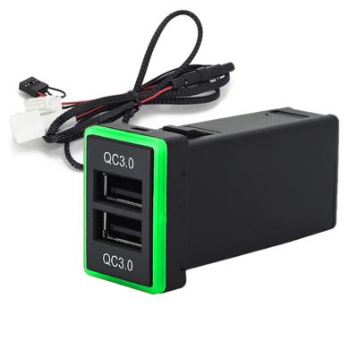 Панель с отверстиями для переключателей After7 QC3.0 Тип A для Toyota, 2 порта USB, со светодиодом