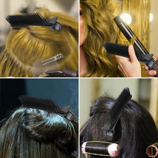 1/2/3/4Pcs Hair Sectioning Grip Clips Professional Hair Stylist Clip Hair Parting Comb Clips for Salon Hair Cutting Coloring
