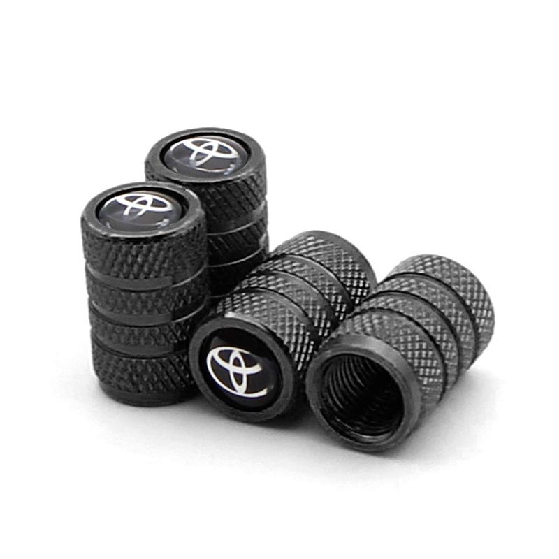 LJVZ5 Car Valve Cap Decorative Dustproof Tire Valve Stem Caps For Toyota RAV4 Corolla Camry Frontier Supra C-HR Hilux Tacoma Prado