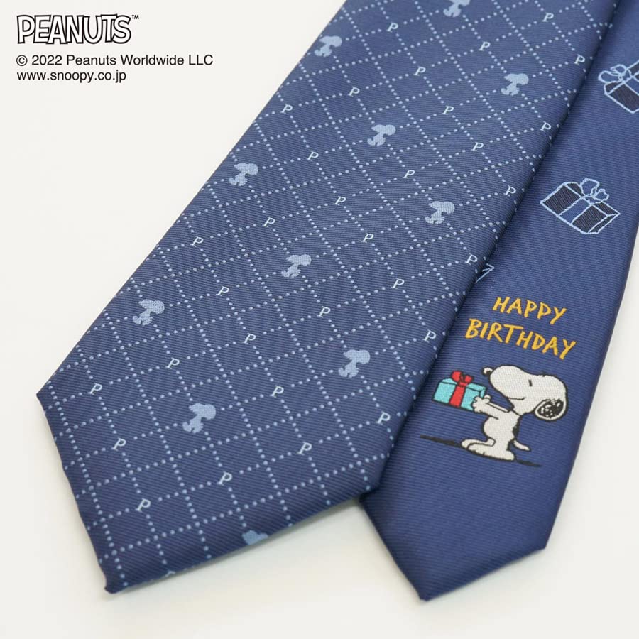 [Арахис] Галстук Снупи PND48168 Синий SNOOPY Деловая марка Галстук Подарок