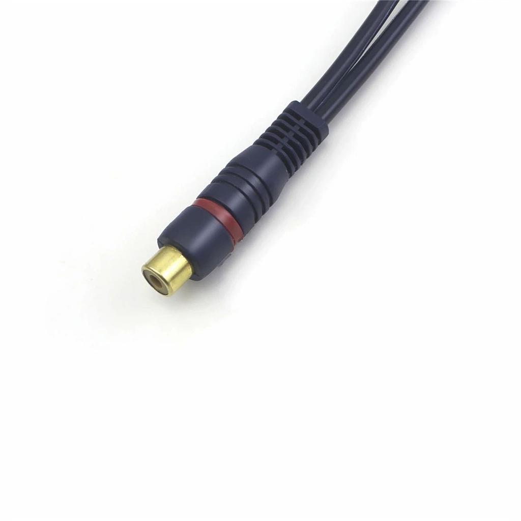 Audiophile RCA Splitter 2 RCA Male to RCA Video RCA Audio Mono to Stereo Subwoofer Gold for Car Car Navigation Rear of Cable, Female, & Audio, Y-Type