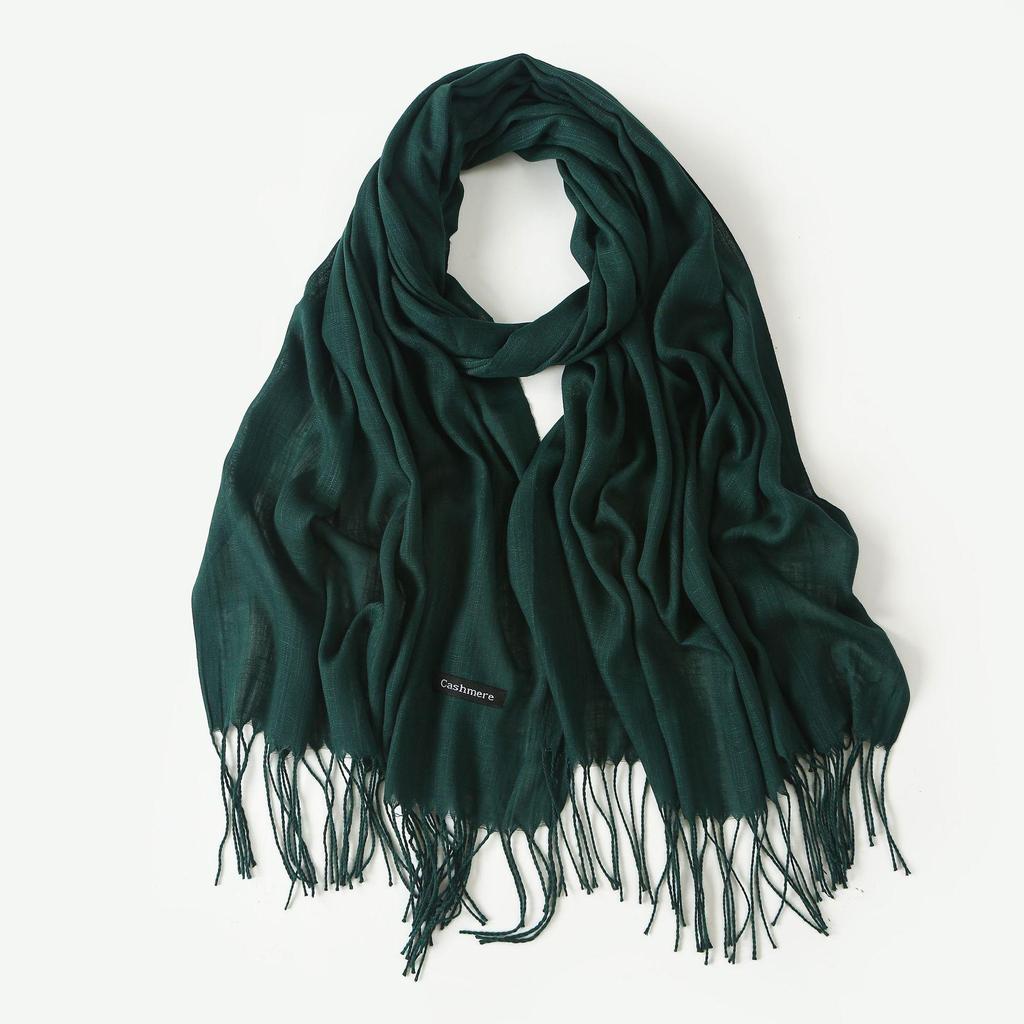 Шелковый солнцезащитный шарф: Модная шаль из бамбуковой пряжи с кисточками