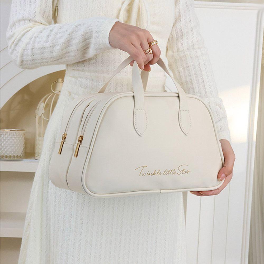 Косметичка большой вместимости, двухслойная, многофункциональная сумка для хранения, женская