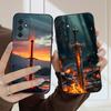 Меч с огнем Для Samsung S20FE S 21 22 23 FE 24 Plus 25 Ultra Galaxy M23 32 34 35 52 53 54 55 5G силиконовый мягкий чехол для телефона