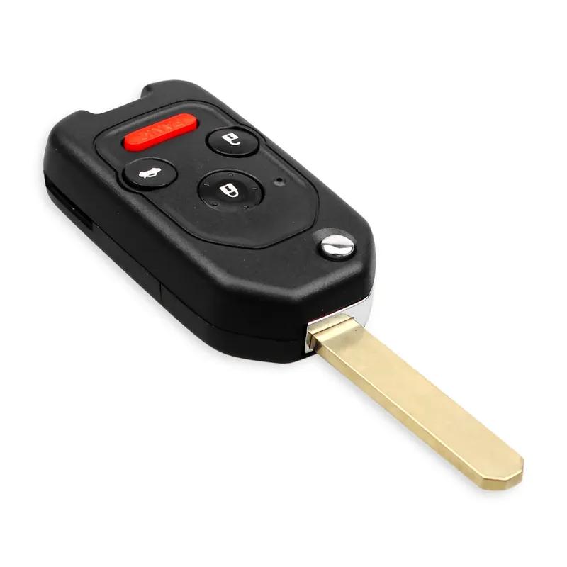 KEYYOU With Buttons Pad For Honda Fit CRV Civic ight Ridgeline HRV Jazz ACCORD 2003-2013 Modified Filp Remote Key Shell Case