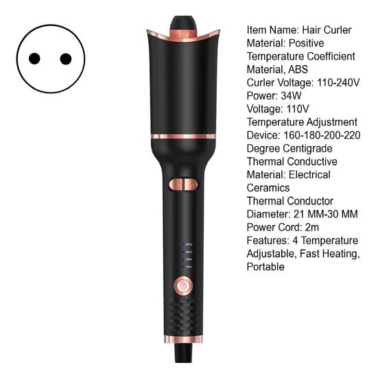 Автоматическая плойка для волос с 4 регулируемыми температурами, быстрый нагрев, портативная дорожная плойка для волос, электрическая плойка для завивки волос, женские инструменты для укладки волос