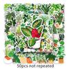 50 Cartoon Green Plants Doodle Personality Small Fresh Creative DIY Skateboard Mobile Suitcase Stickers Waterproof