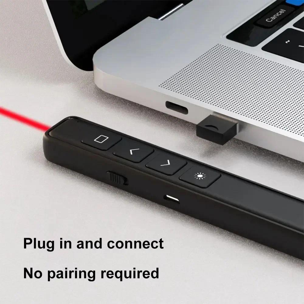 Infrared Presentation Clicker 2.4GHz PPT Presenter Multimedia Page Turner Projector Presentation