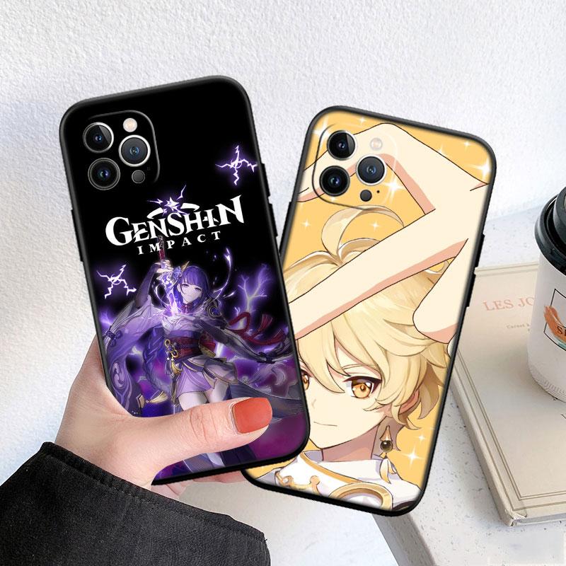 CJ61 Genshin Impact Cool Soft Shell Phone Case for Redmi Note 13 14 Pro+ Plus A3 A3X 13X 13C 13R 14S 14C 14R