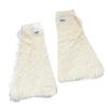 Womens Y2K Girls Winter Furry Leg Warmer wtih Drawstring Harajuku Letter Label Furry Plush Flared Boot Cover Long Socks