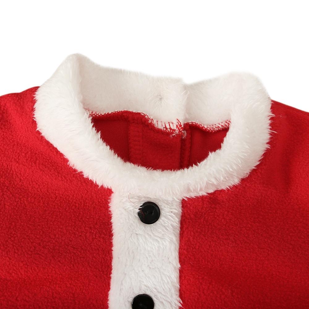 Рождественские костюмы Санта-Клауса, плюшевый хлопковый комбинезон, комбинезон с рождественской шапкой, детская одежда для детей от 0 до 24 месяцев
