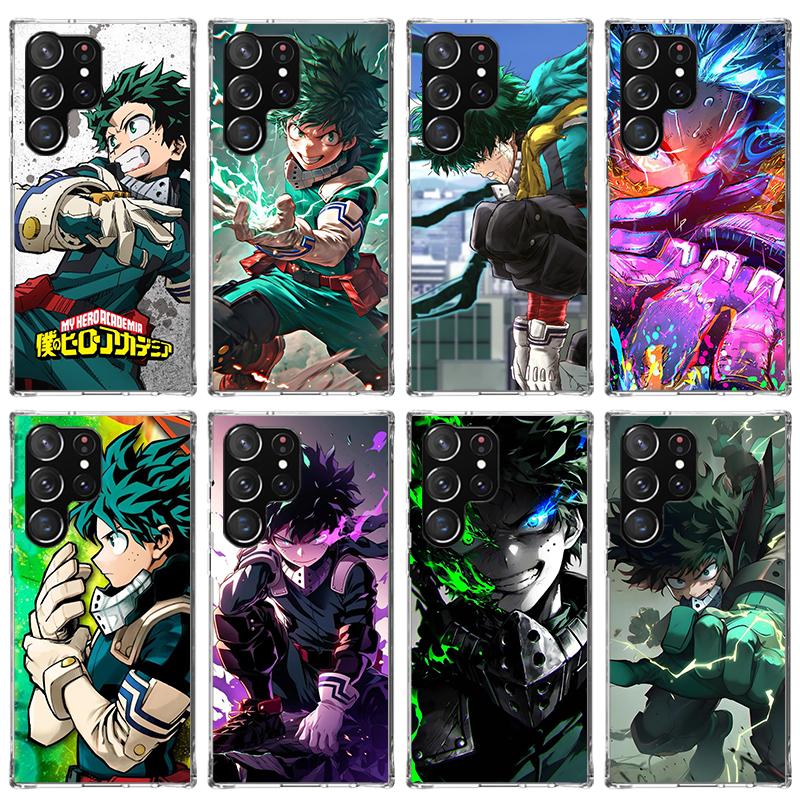 Midoriya Izuku Deku MHA My Hero Phone Case For Samsung Galaxy S26 S25 Edge S24 S23 Ultra S22 Plus S21 S20 FE Soft TPU Back Cover
