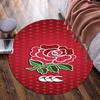 Englang Rugby Rose Emblem Round Rug for Livingroom,Bedroom, Palyroom, Chair Rug, Area rug, Circle Carpet, Fan Christmas gift