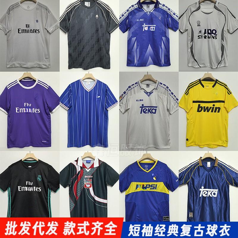 Classic Retro Short Sleeve Football Jerseys - AC Wales Boca National Club Team Soccer Shirts