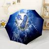 Soccer Ball Splash Automatic Umbrella Folding Umbrella with 8 Ribs Durable Plastic & Iron All-Season Umbrella for Travel Fashionable Accessory