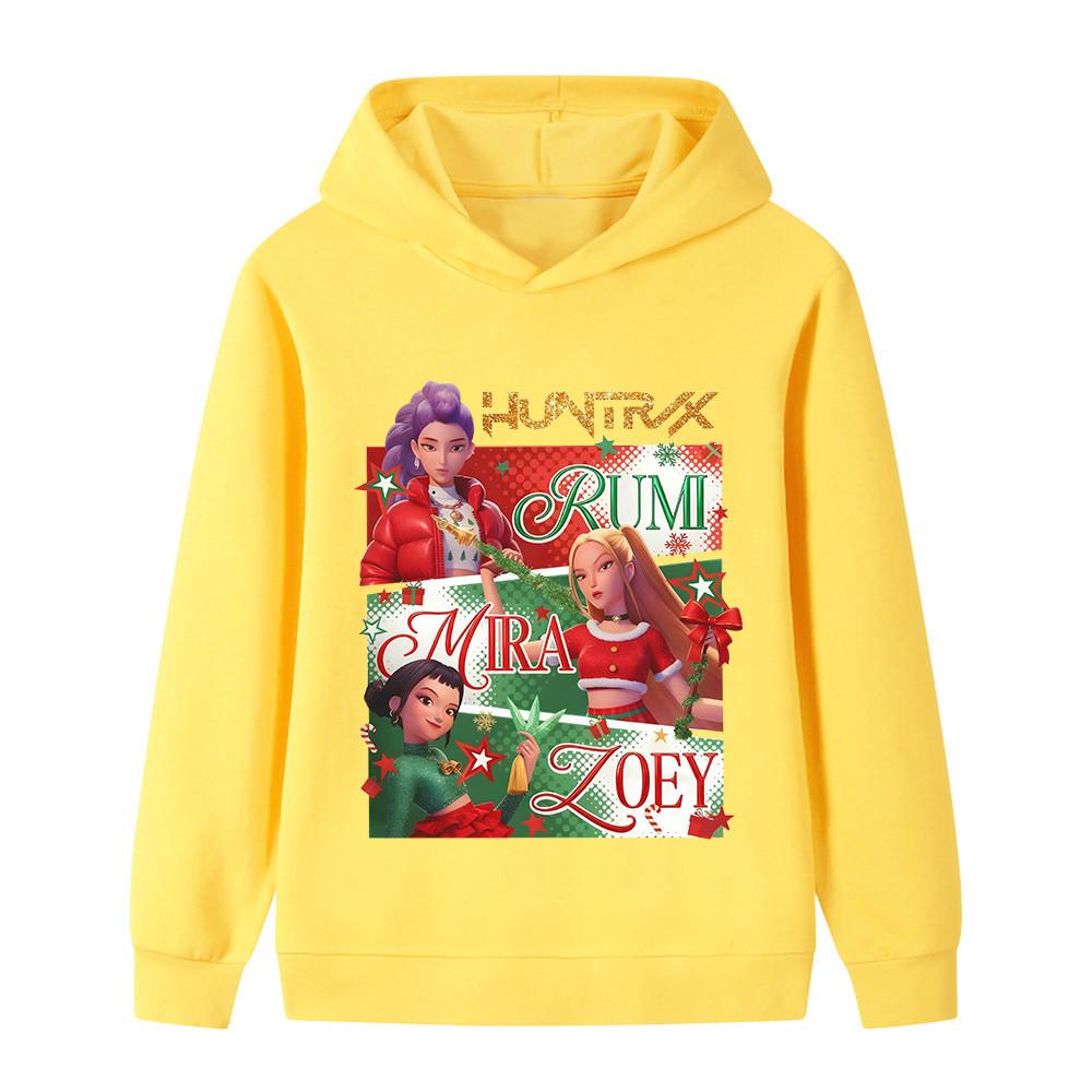 B1264 Детская толстовка с длинным рукавом для мальчиков и девочек, Рождество, Новый год, K-pop, Руми, Зои, Мира, принт