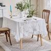 Lavender Pastoral Lace Tablecloth Lotus Leaf Edge Non-slip I Fabric Anti-scalding Simple Table Mat Coffee Table Cloth