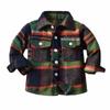 Kids Toddler Flannel Shirt Jacket Plaid Long Sleeve Lapel Button Down Shacket Baby Boys Girls Fall Shirt Coat Outwear