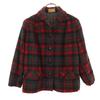 PENDLETON 40s 50s Vintage Check Long Sleeve Wool Shirt Red Women Used