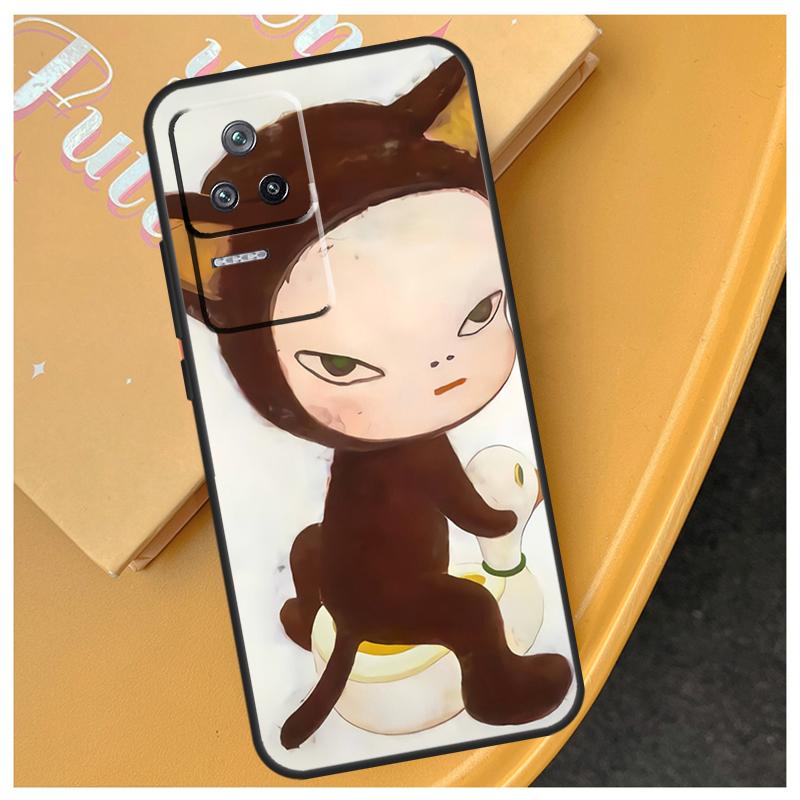Yoshitomo Nara Funda For Xiaomi 15 14 Ultra 17 Pro Max 13T 14T 15T POCO F5 F6 F7 Pro X5 X6 X7 F8 Ultra Case