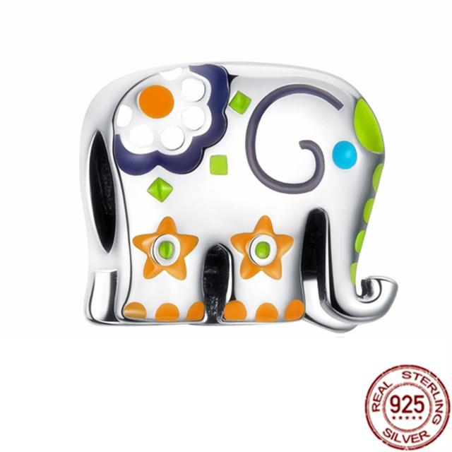 Подвеска-клипса, подвеска из стерлингового серебра 925 пробы, подходит для браслета, женский ювелирный подарок, красочный единорог, радуга