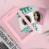 1pc Cute Double Sided Transparent ID Card Holder Waterproof Name Badge Holder Horizontal Id Badge Holder