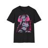 Pink Neon Anime Girl T-Shirt | Cyberpunk Gothic Illustration, Waifu Tee, Unsiex