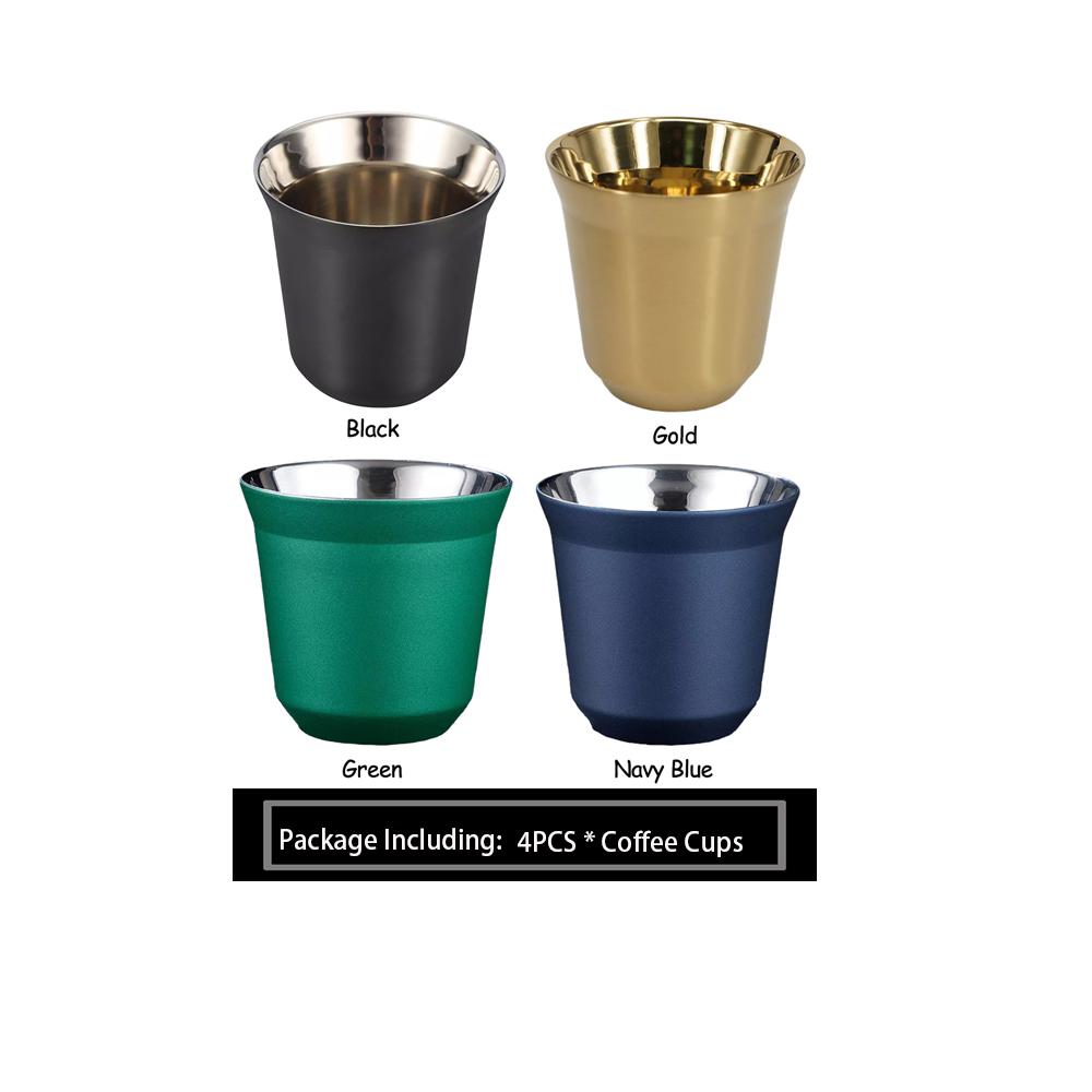 80 мл Двойные стенки из нержавеющей стали эспрессо чашка Nespresso Pixie изоляция кофе CupShape симпатичные капсулы термокружки кофе