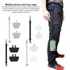 Mobile Phone Lanyard with Tether Rope 2 Patches Anti-lost Spring Lightweight PVC Anti-theft Cord Phone Wrist