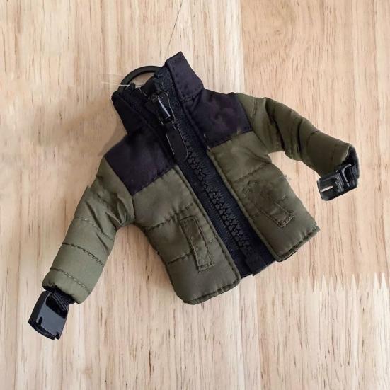 Mini Down Jacket Keychain Fabric Zippered Key Chain Cool Funny Key Jacket